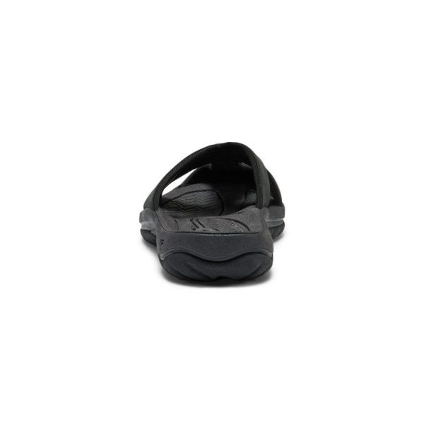 Women's Bali Leather Slide Sandal | Black/Black
