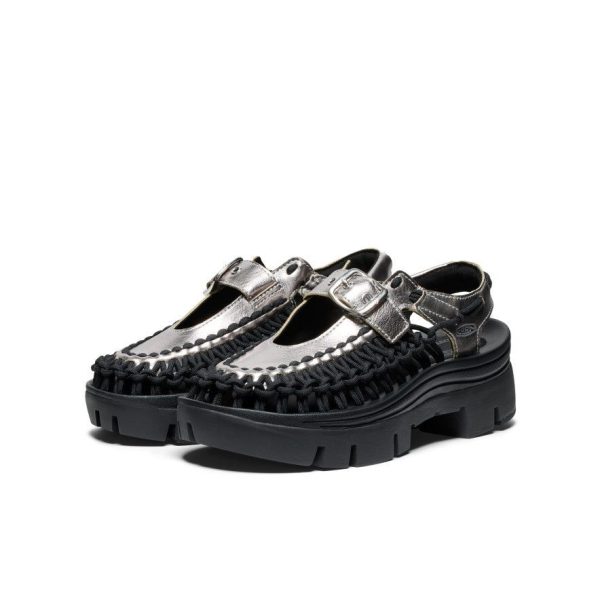 All Gender UNEEK PLT Mary Jane Sneaker | Silver/Black
