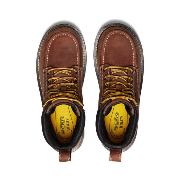 Men's Cincinnati 6 Waterproof 90° Heel Boot (Soft Toe) | Tuscan Red/Sandshell